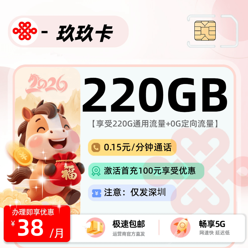 0109联通玖玖卡【仅发深圳】